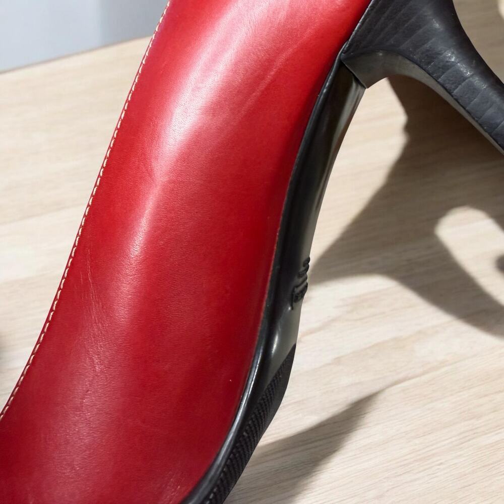 Y2K Coach P374 Mandel Calf Leather Buckle Pump Size 9B - Picture 8 of 9
